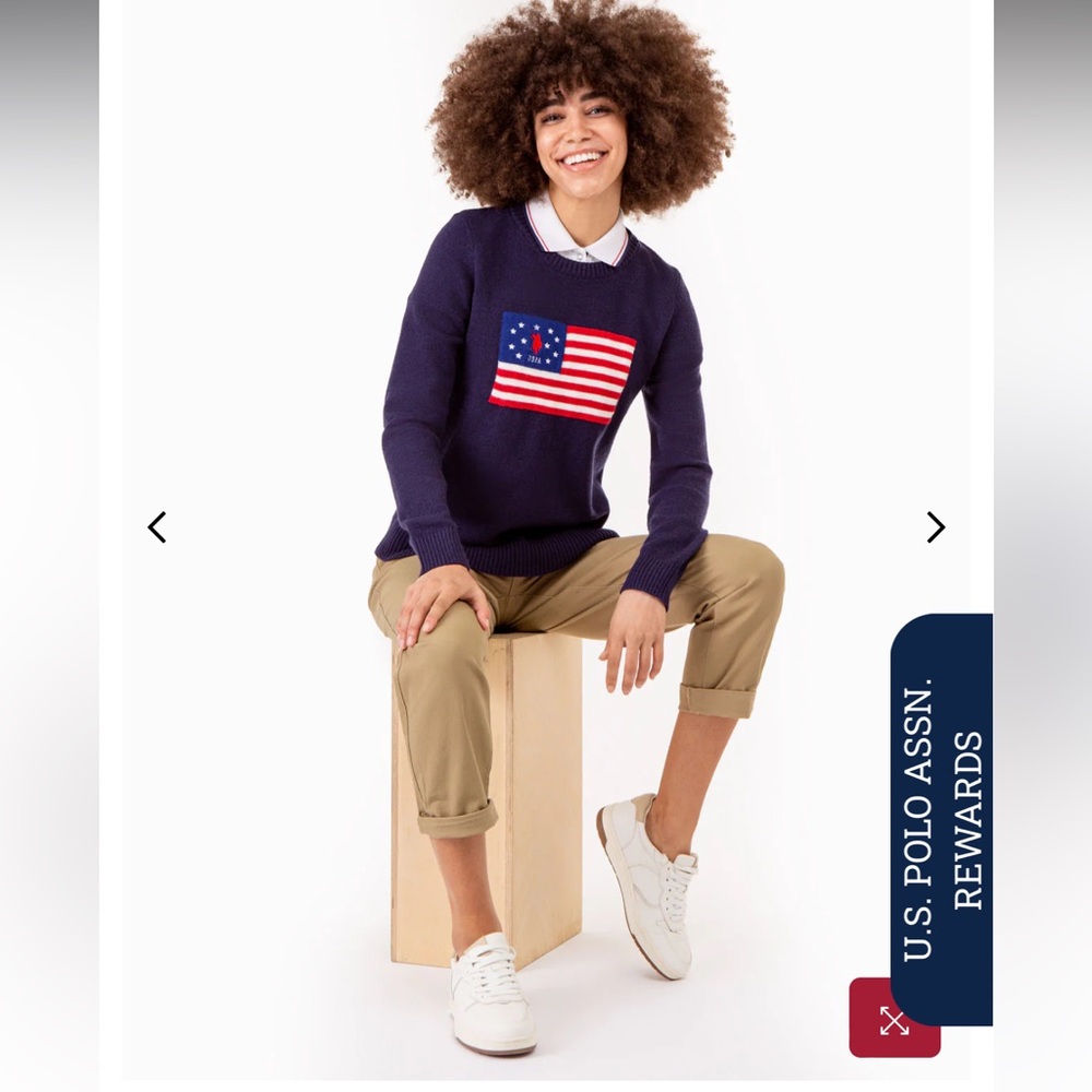 NWT US POLO Association Flag Crew Neck Sweater